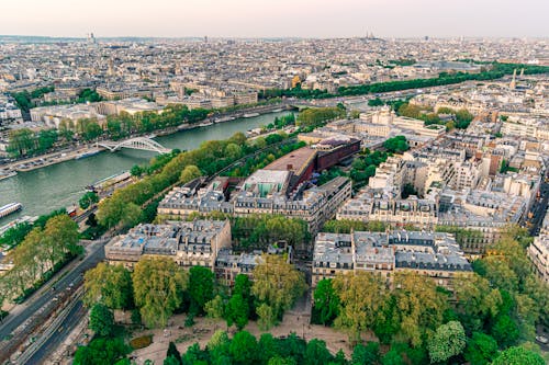 Aerial View of City Buildings