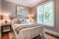 White Bed Linen on Bed