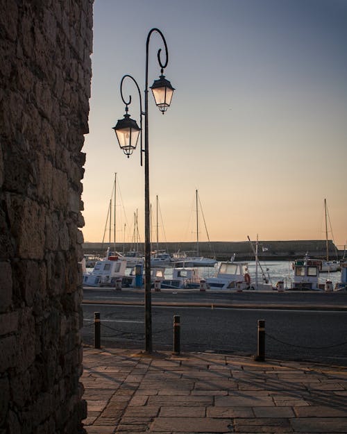 Free stock photo of blue hour, boats, empty street