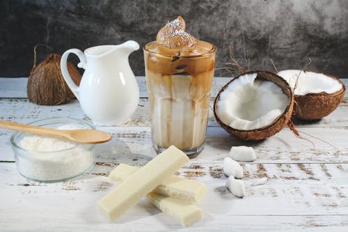 Sweet Iced Coffee with Coconut