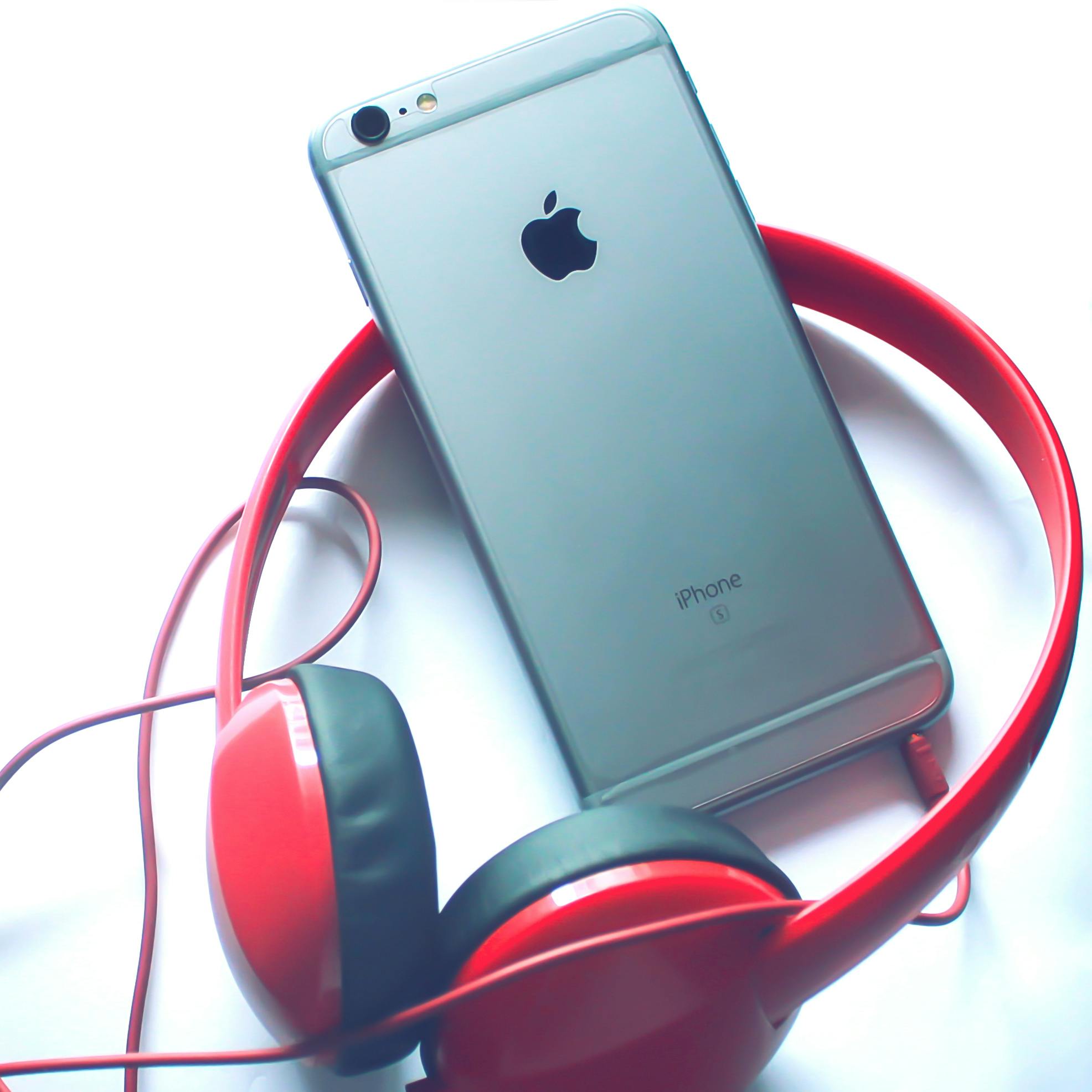 Free Stock Photo Of IPhone Music Cellphone Wired Mobile Phone