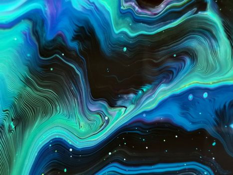 Green and Blue Abstract Painting