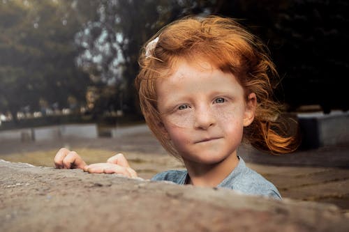 눈, 빨강 머리, 소녀의 무료 스톡 사진