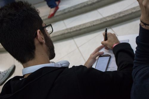 Free stock photo of cell phone, college students, focus Stock Photo