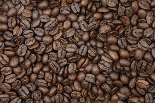 High-quality close-up image of roasted coffee beans, perfect for backgrounds.