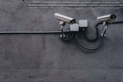 Security camera system in use