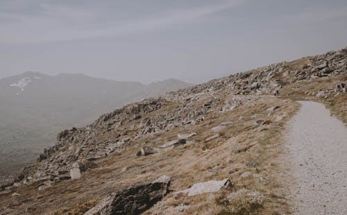 A Hiking Trail on a Rocky Mountain