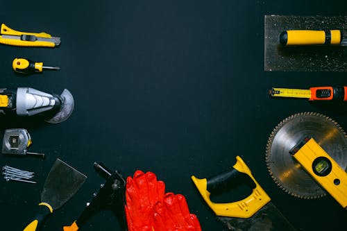 Free Hand Tools on the Table Stock Photo