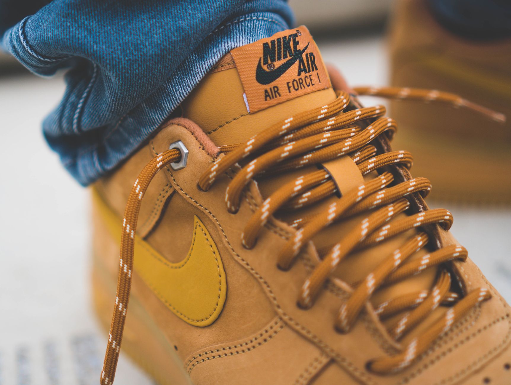 A Person Wearing Brown Sneakers