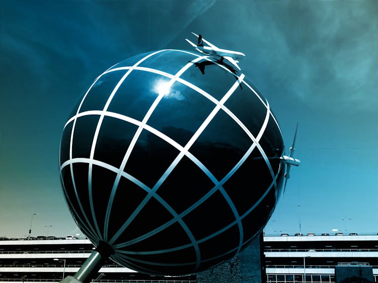 Black Globe Beside Building