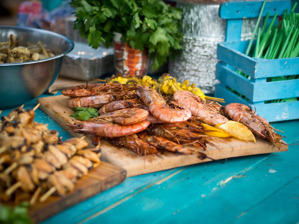 Grilled Lemon-Garlic Shrimp Skewers Grilled Lemon-Garlic Shrimp Skewers