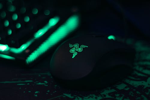 Free stock photo of gaming mouse, green, mouse