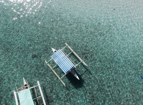 Free stock photo of boat, drone, green