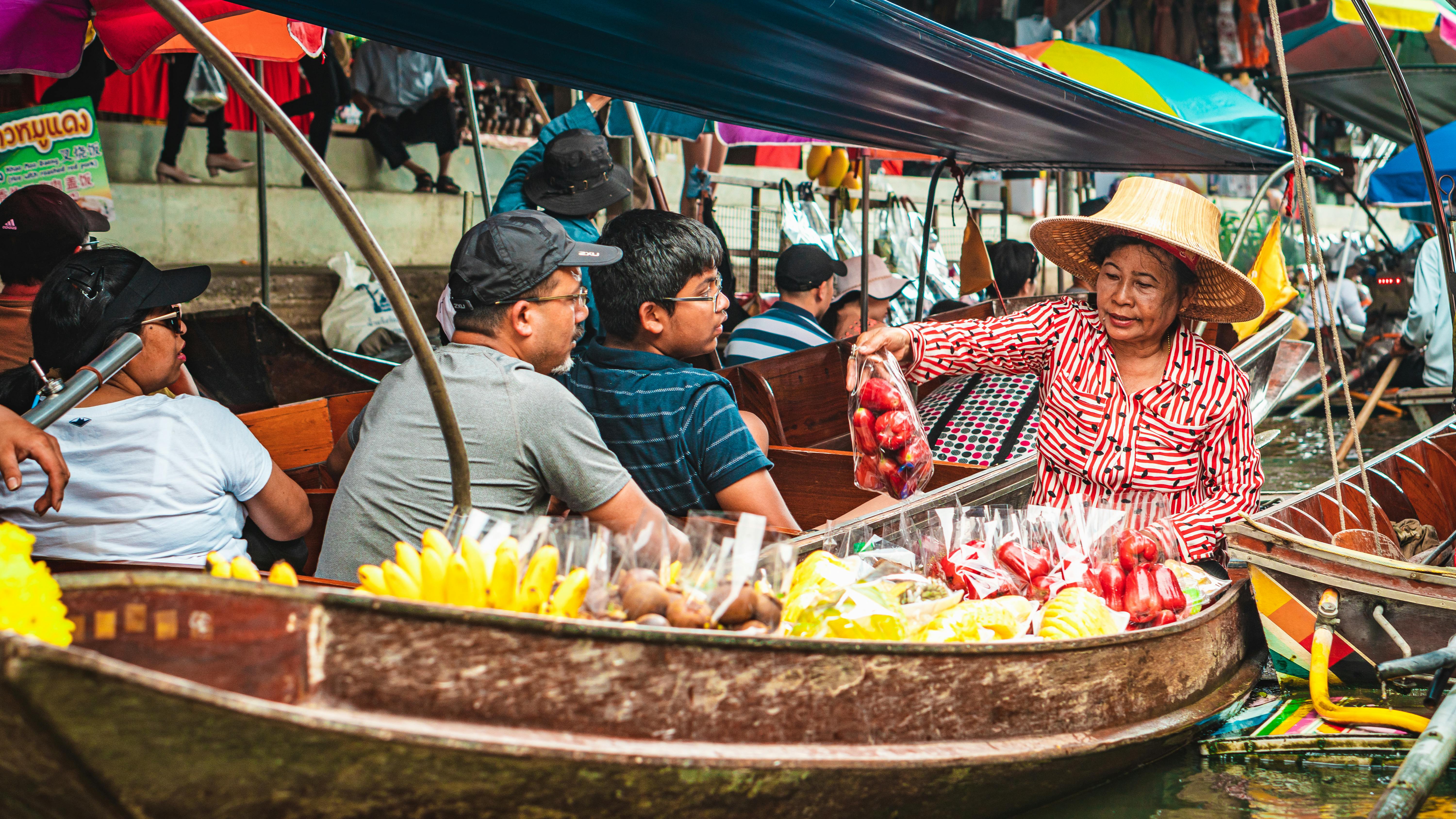 people sitting in the boat