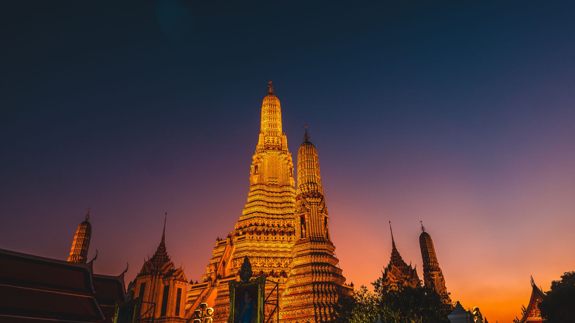 The 37 black metal spires of Loha Prasat at Wat Ratchanatdaram