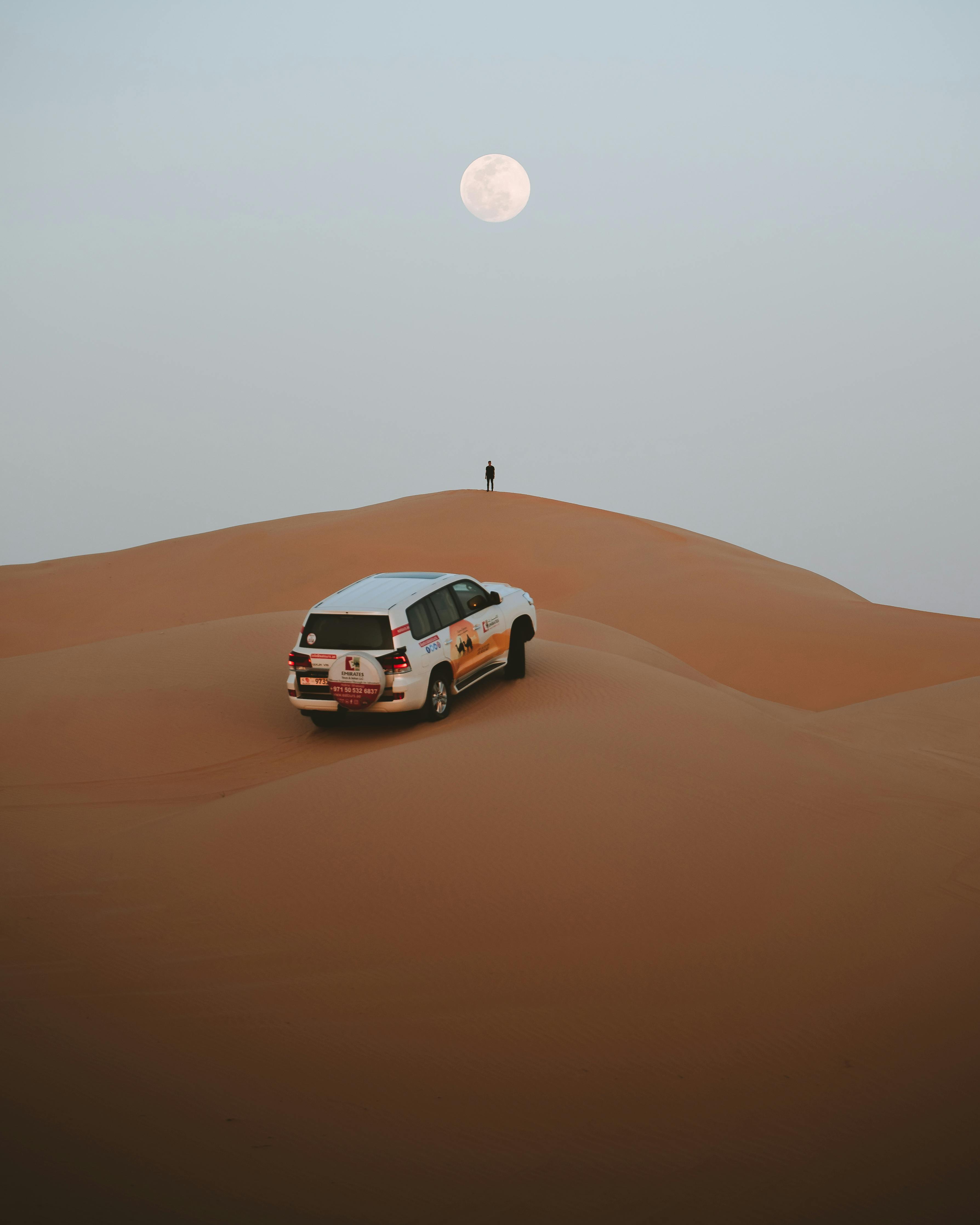 car on a dessert