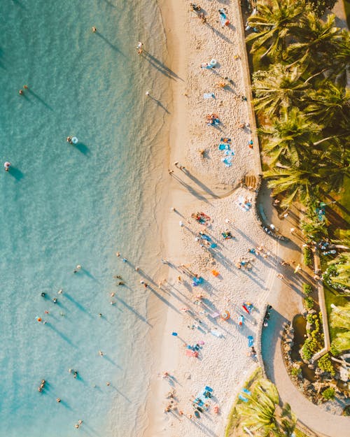 Aerial View of Boats on Sea