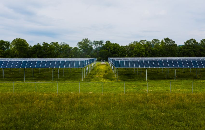 Modern photovoltaic solar energy station — representative real photograph, not an ESPC project
