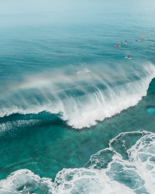 Foto d'estoc gratuïta de esquitxos d'aigua, foto aèria, fotografia des d'un dron