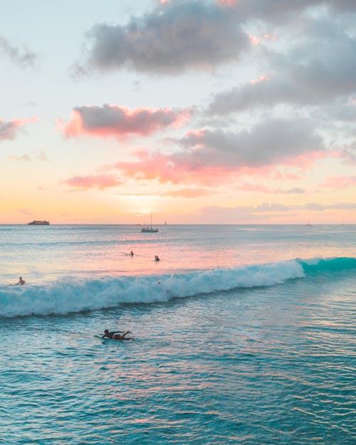 Бесплатное стоковое фото с oahu, вайкики, волны