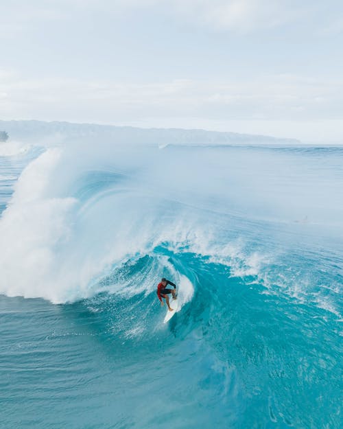 Foto d'estoc gratuïta de blau, cel, fent surf