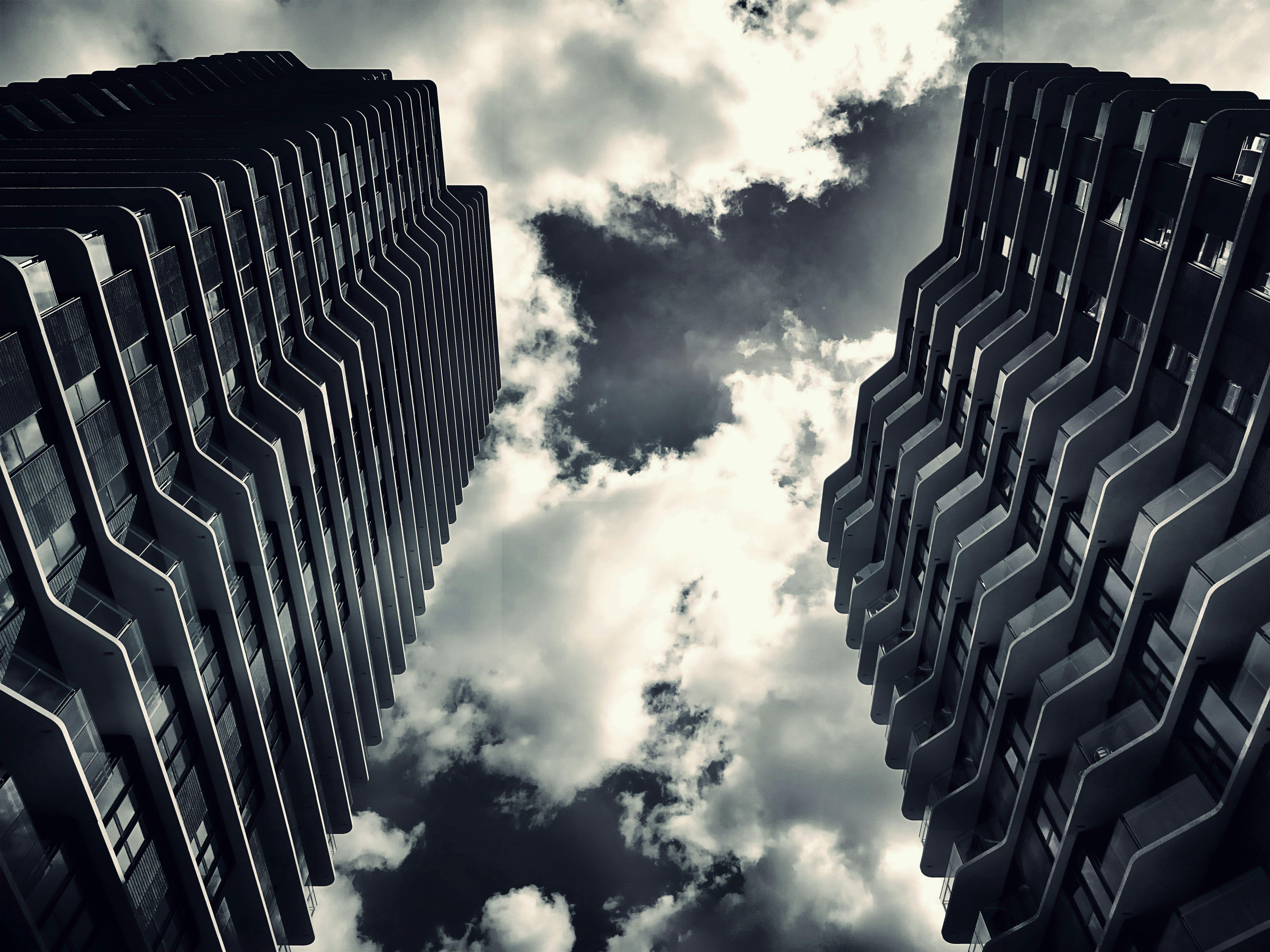 Free stock photo of sky, clouds, buildings, glass