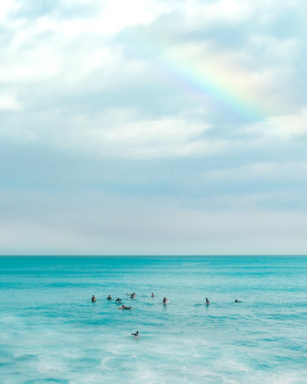 People Surfing on Sea · Free Stock Photo