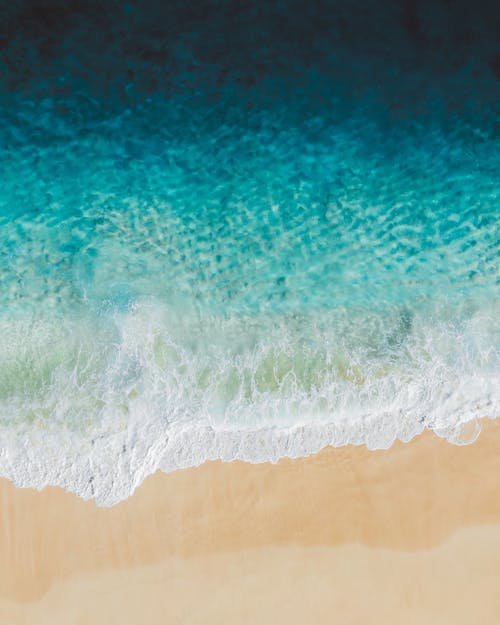 Aerial View of Ocean Waves