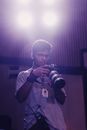 Journalist with professional photo camera