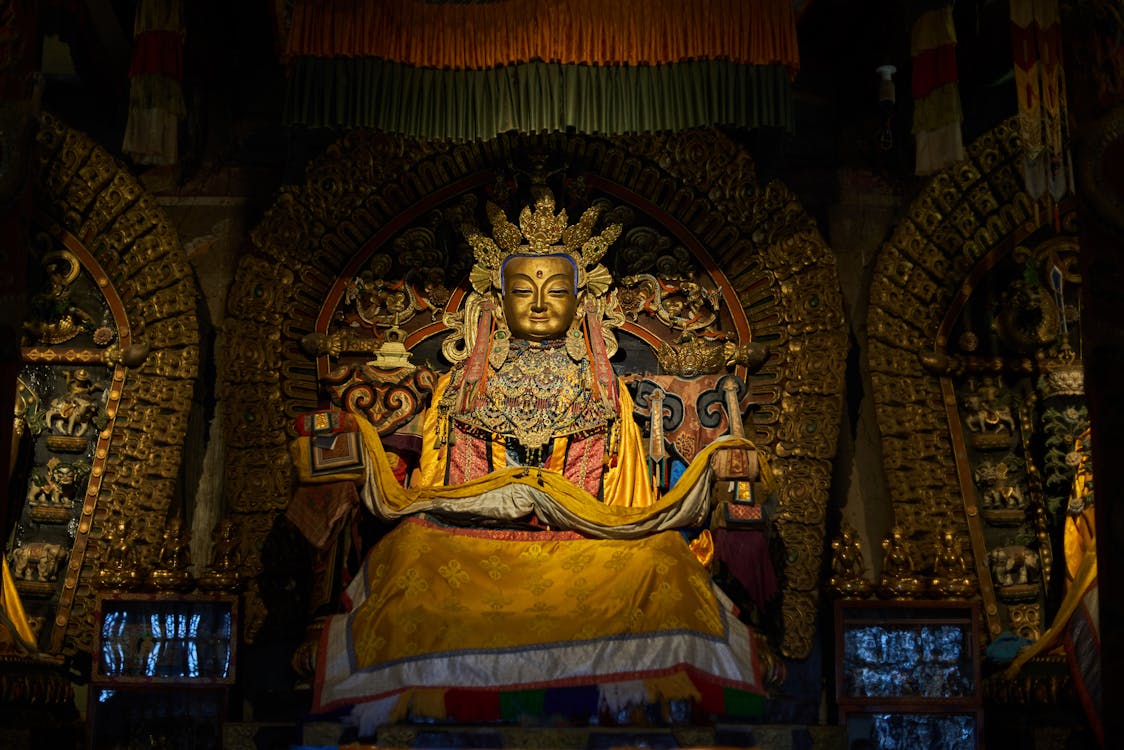 Golden Buddha statue in Erdene Zuu Monastery in Mongolia