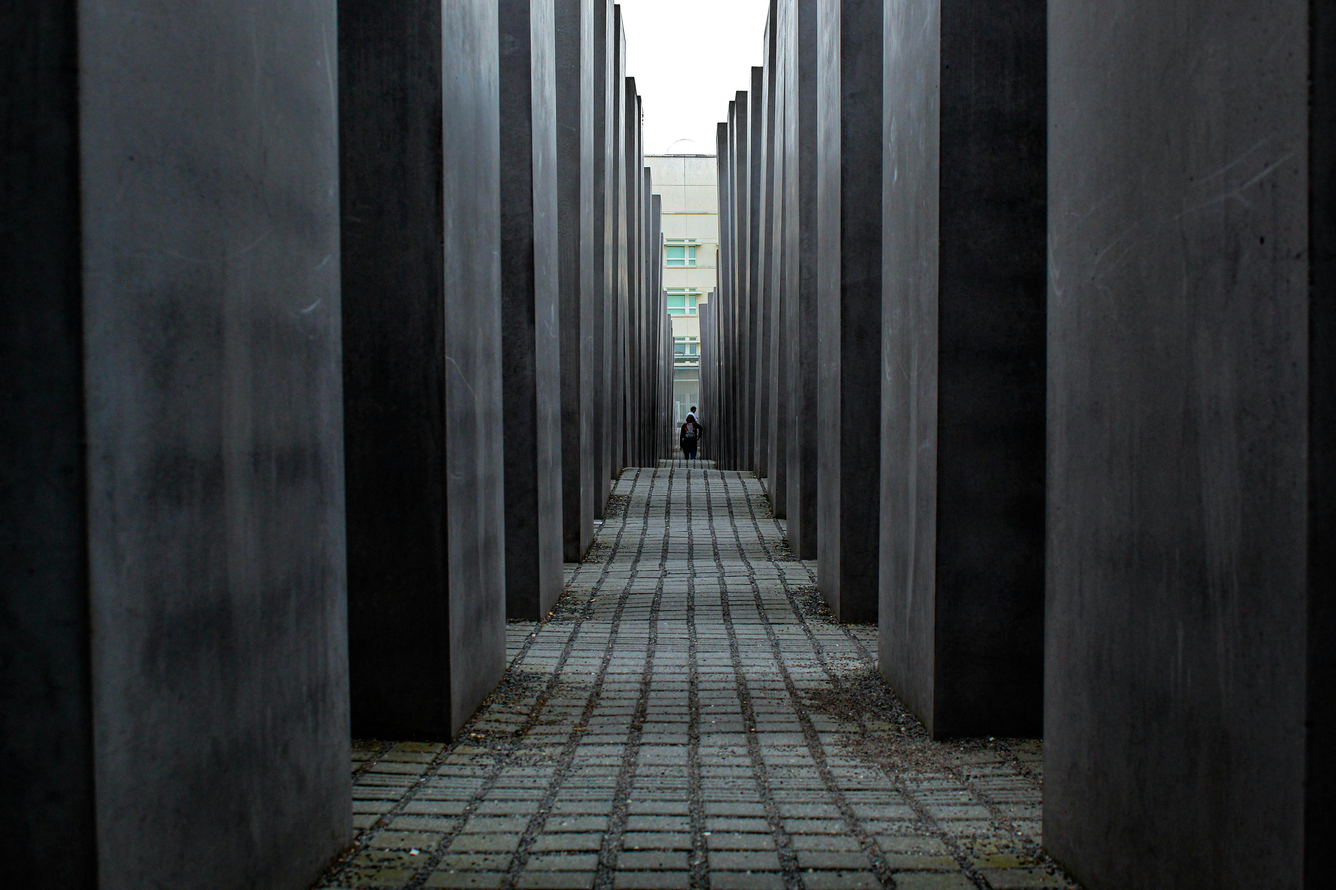 distant person on labyrinth path