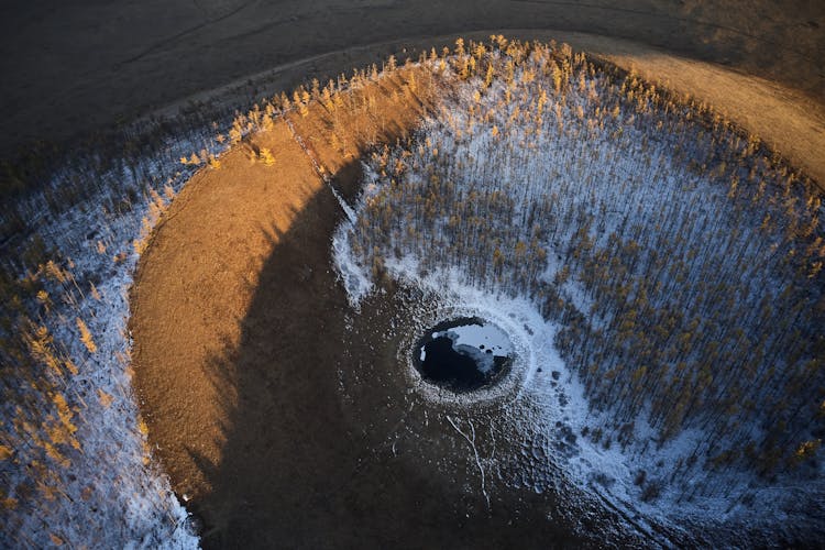 Small Puddle In Sand Hollow In Desert