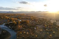River tributary near ridge at sundown