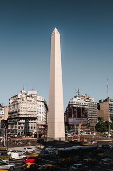 Capture of the Obelisk in Buenos Aires, showcasing urban life and architecture.