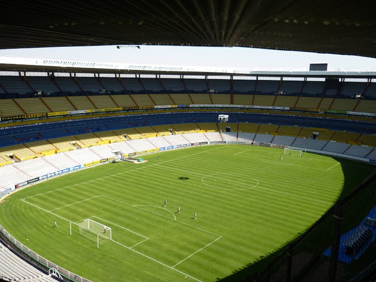 Elevated View Of Soccer Stadium