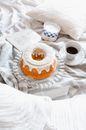 White Ceramic Cup on White Saucer