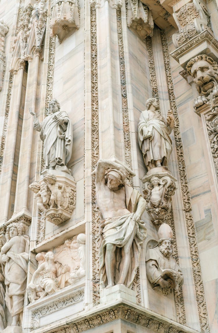 Ornamental Sculpture Of Milan Cathedral