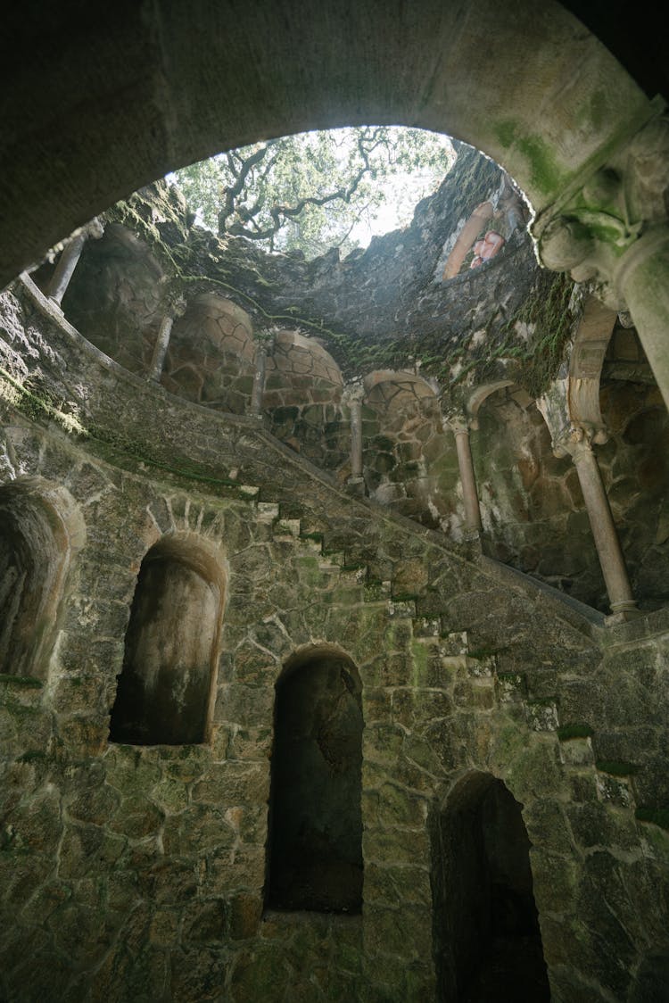 Amazing Moss Grown Initiation Well Built From Stone Bricks