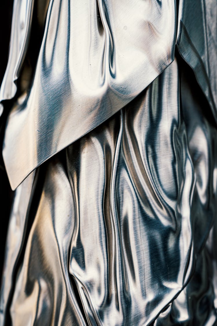 Abstract Background Of Shiny Metallic Fabric