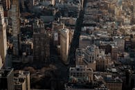 Drone Shot of the Flatiron Building in New York