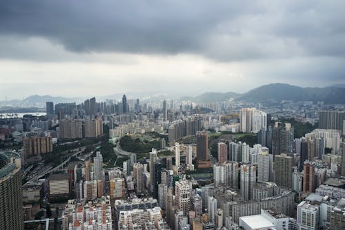 Aerial View of City Buildings