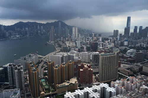 Aerial View of City Buildings