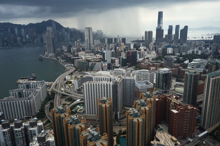 Aerial View Of City Buildings