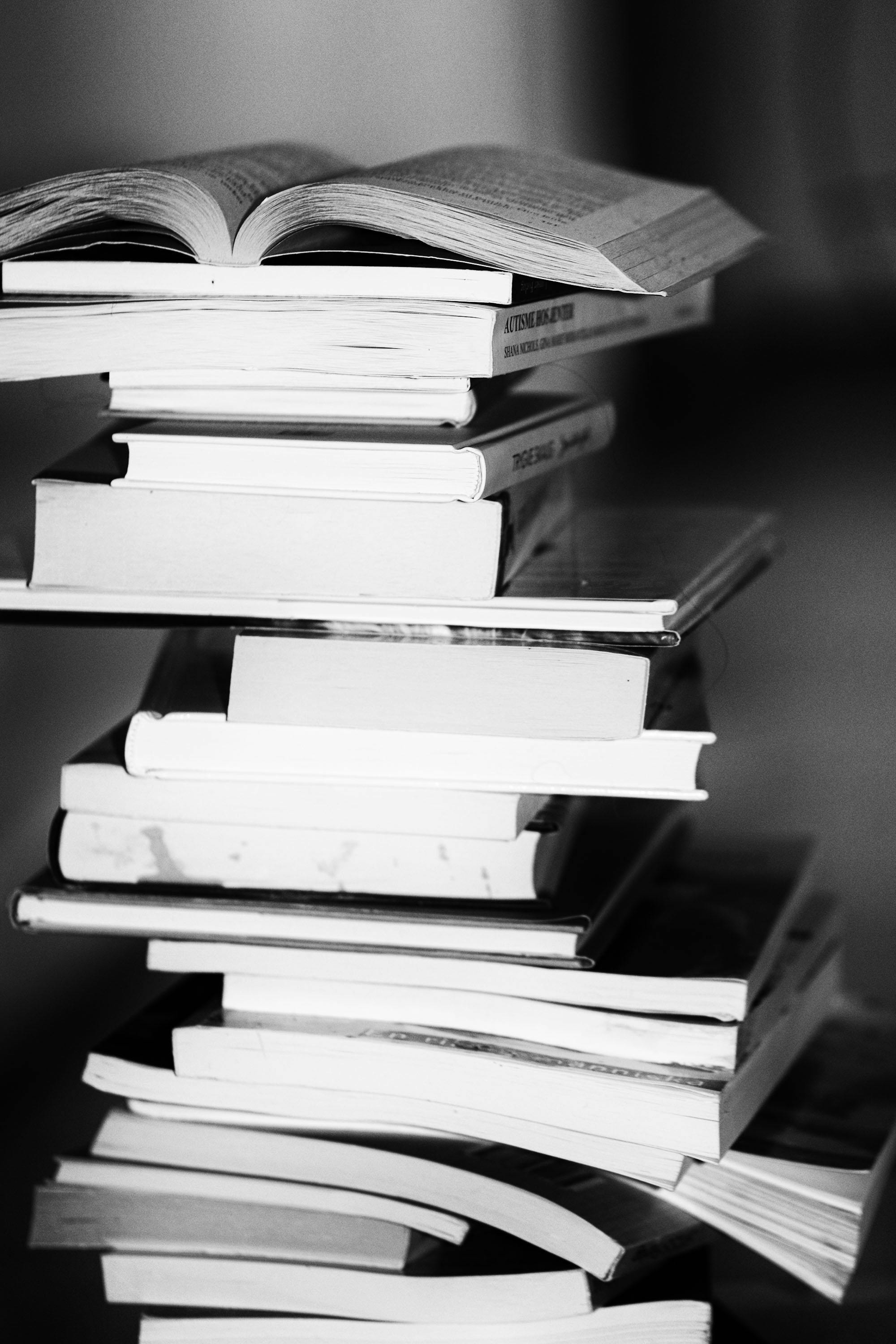 Free stock photo of book stack, books, education
