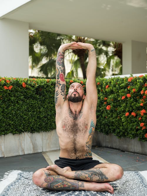 Free Photo of Man Stretching Stock Photo