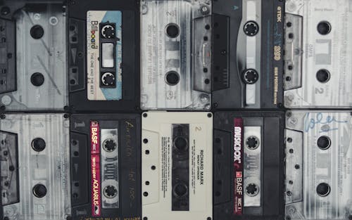 Gratis arkivbilde med foreldet, kassettbånd, kassetter