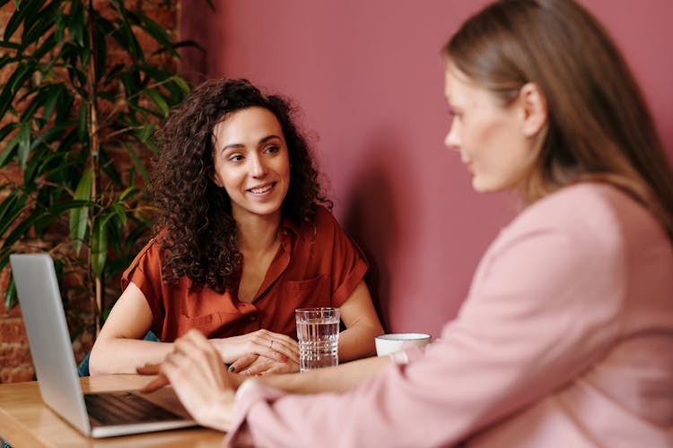 Two Women Working Together 