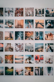 这张充满活力的旅行主题照片拼贴画，展现了多样的风景与文化