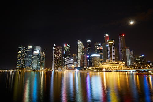 Lighted City Buildings during Nighttime