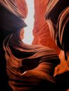 Snaking uneven rocks in canyon